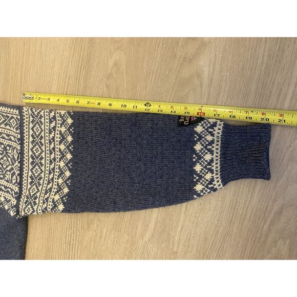 Vtg Dale of Norway Mens Cardigan Sweater XL Fair Isle New Wool Preppy Grandpa - Picture 12 of 14